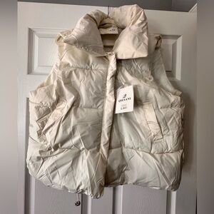 Women's Ivory Puffer Vest